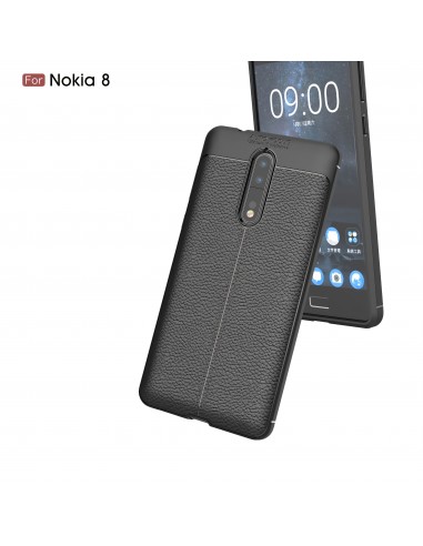 Coque silicone Nokia 8 Aspect cuir