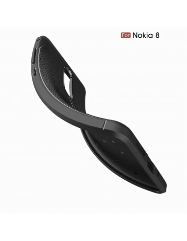 Coque silicone Nokia 8 Aspect cuir