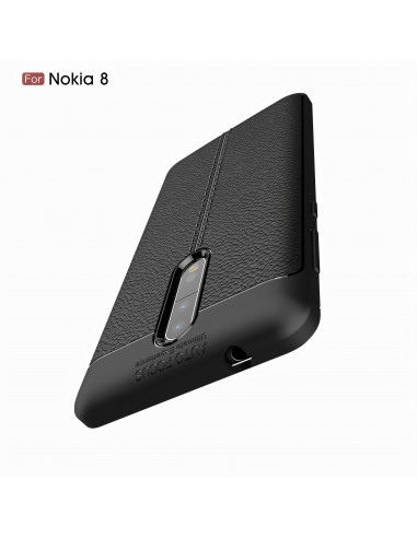 Coque silicone Nokia 8 Aspect cuir