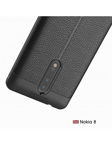 Coque silicone Nokia 8 Aspect cuir