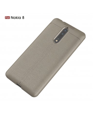 Coque silicone Nokia 8 Aspect cuir