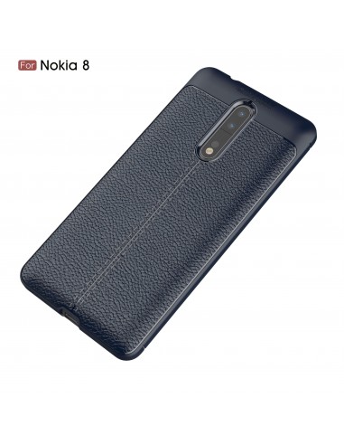 Coque silicone Nokia 8 Aspect cuir
