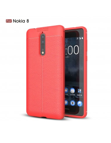 Coque silicone Nokia 8 Aspect cuir