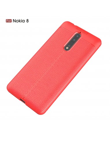 Coque silicone Nokia 8 Aspect cuir