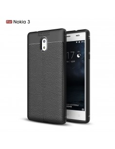 Coque silicone Nokia 3 Aspect cuir Noir Coque silicone Nokia 3 Aspect cuir Noir