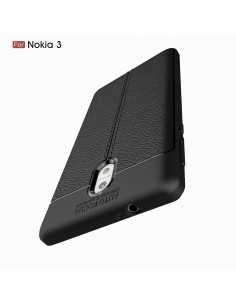 Coque silicone Nokia 3 Aspect cuir Noir Coque silicone Nokia 3 Aspect cuir Noir