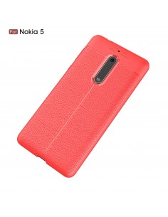 Coque silicone Nokia 5 Aspect cuir Orange Coque silicone Nokia 5 Aspect cuir Orange