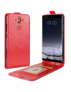 Etui vertical Nokia 8 Aspect cuir Crazy Horse Rouge Etui vertical Nokia 8 Aspect cuir Crazy Horse Rouge