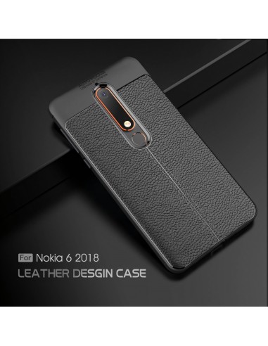Coque silicone Nokia 6.1 Aspect cuir