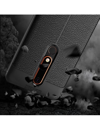 Coque silicone Nokia 6.1 Aspect cuir