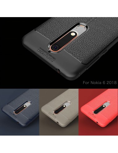 Coque silicone Nokia 6.1 Aspect cuir