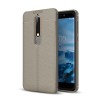 Coque silicone Nokia 6.1 Aspect cuir Gris