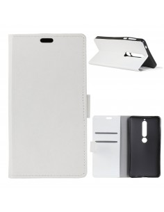 Etui portefeuille Nokia 6.1 avec rangements cartes Blanc Etui portefeuille Nokia 6.1 avec rangements cartes Blanc