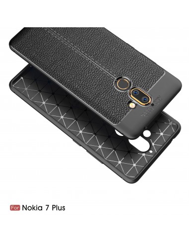 Coque silicone Nokia 7 Plus Aspect cuir