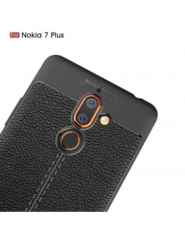 Coque silicone Nokia 7 Plus Aspect cuir