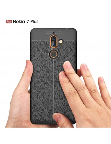 Coque silicone Nokia 7 Plus Aspect cuir