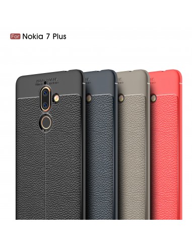 Coque silicone Nokia 7 Plus Aspect cuir