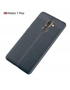 Coque silicone Nokia 7 Plus Aspect cuir 2