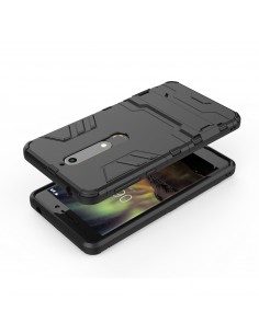 Coque antichoc Nokia 6.1 Hybride avec support Noir Coque antichoc Nokia 6.1 Hybride avec support Noir