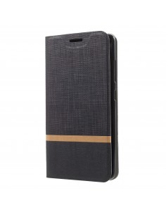 Etui portefeuille Nokia 8 Aspect tissus Noir Etui portefeuille Nokia 8 Aspect tissus Noir