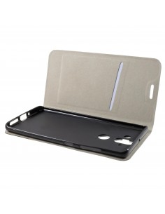 Etui portefeuille Nokia 8 Aspect tissus Gris Etui portefeuille Nokia 8 Aspect tissus Gris