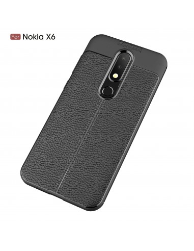 Coque silicone Nokia 6.1 Plus et Nokia X6 2018 Aspect cuir