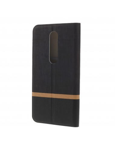Etui portefeuille Nokia 6.1 Plus et X6 2018 Aspect tissus
