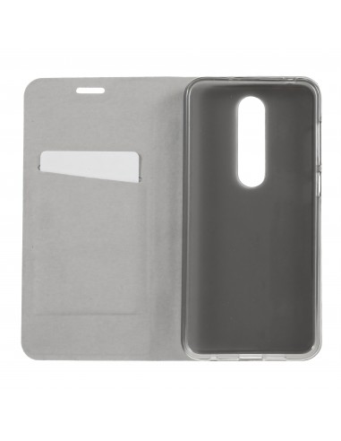Etui portefeuille Nokia 6.1 Plus et X6 2018 Aspect tissus