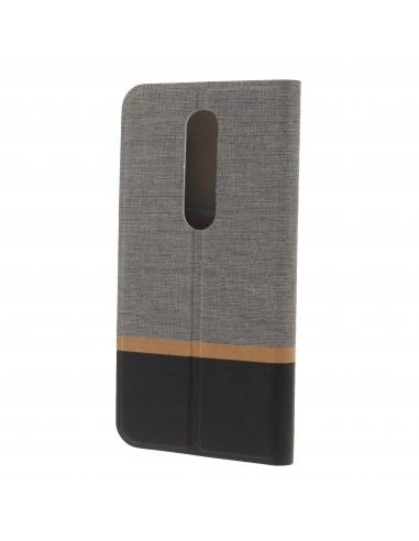 Etui portefeuille Nokia 6.1 Plus et X6 2018 Aspect tissus