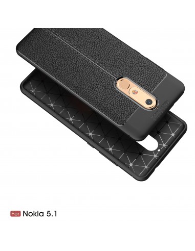 Coque silicone Nokia 5.1 Aspect cuir