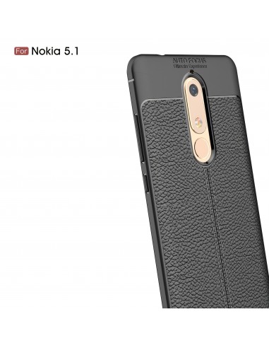 Coque silicone Nokia 5.1 Aspect cuir