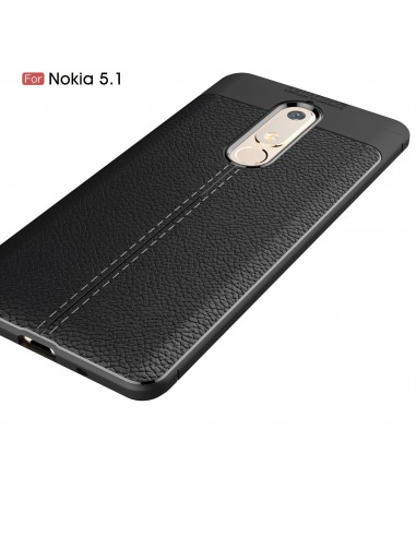 Coque silicone Nokia 5.1 Aspect cuir