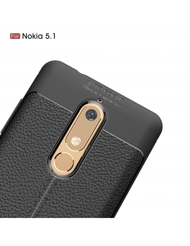 Coque silicone Nokia 5.1 Aspect cuir