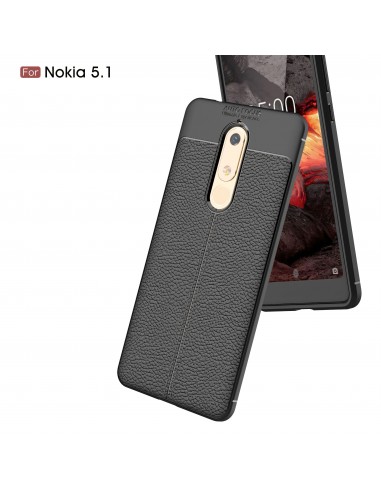 Coque silicone Nokia 5.1 Aspect cuir