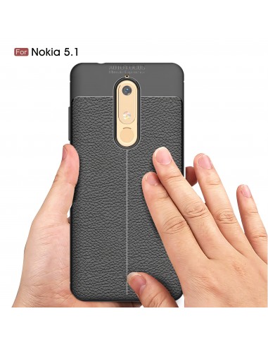 Coque silicone Nokia 5.1 Aspect cuir