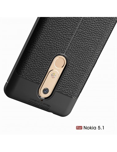 Coque silicone Nokia 5.1 Aspect cuir
