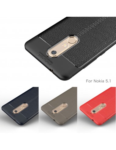 Coque silicone Nokia 5.1 Aspect cuir