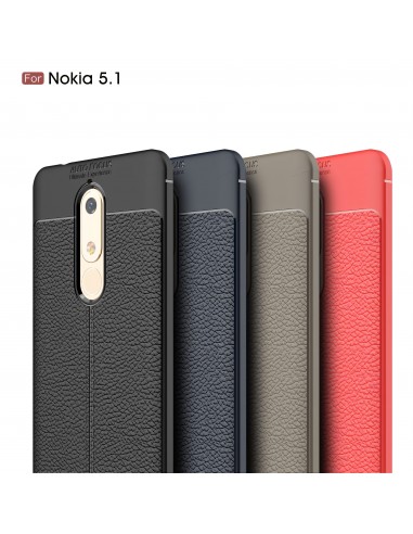 Coque silicone Nokia 5.1 Aspect cuir