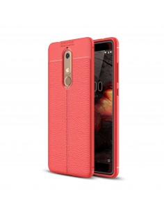 Coque silicone Nokia 5.1 Aspect cuir Orange Coque silicone Nokia 5.1 Aspect cuir Orange