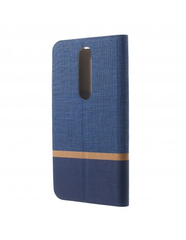 Etui portefeuille Nokia 5.1 avec rangement cartes Aspect tissus
