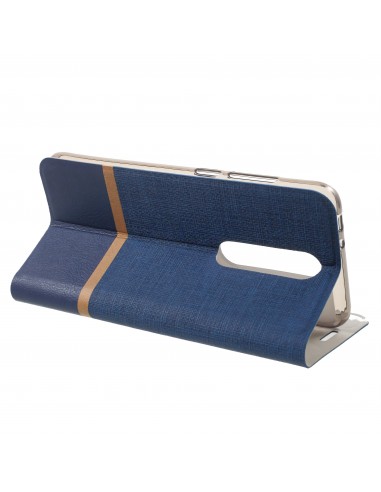 Etui portefeuille Nokia 5.1 avec rangement cartes Aspect tissus