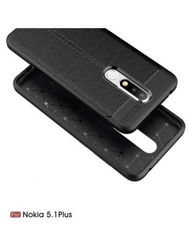Coque antichoc silicone Nokia 5.1 Plus et Nokia X5 Aspect cuir