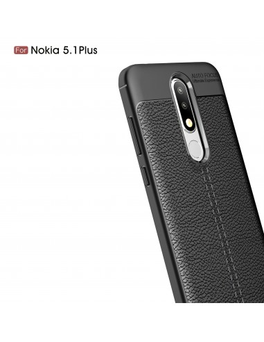 Coque antichoc silicone Nokia 5.1 Plus et Nokia X5 Aspect cuir