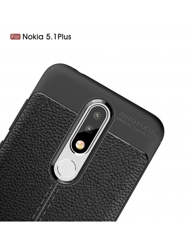 Coque antichoc silicone Nokia 5.1 Plus et Nokia X5 Aspect cuir