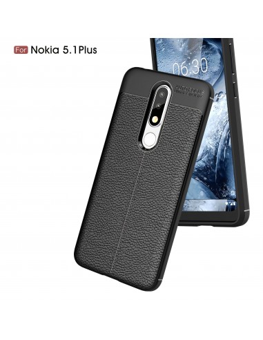 Coque antichoc silicone Nokia 5.1 Plus et Nokia X5 Aspect cuir