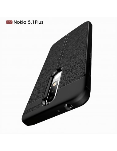 Coque antichoc silicone Nokia 5.1 Plus et Nokia X5 Aspect cuir