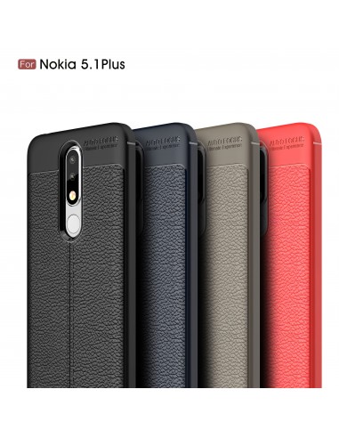 Coque antichoc silicone Nokia 5.1 Plus et Nokia X5 Aspect cuir