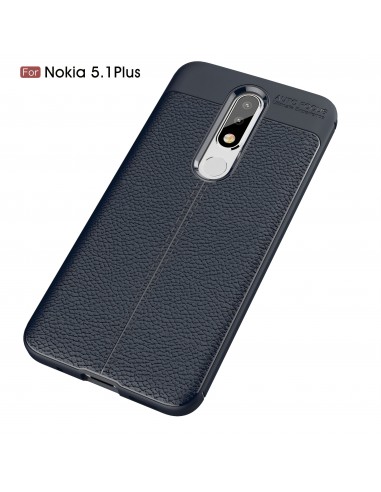 Coque antichoc silicone Nokia 5.1 Plus et Nokia X5 Aspect cuir