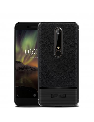Coque silicone Nokia 6.1 Style cuir brossé