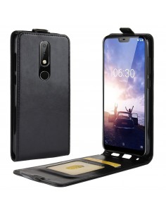 Etui vertical Nokia 5.1 Plus et Nokie X5 Crazy Horse Noir Etui vertical Nokia 5.1 Plus et Nokie X5 Crazy Horse Noir